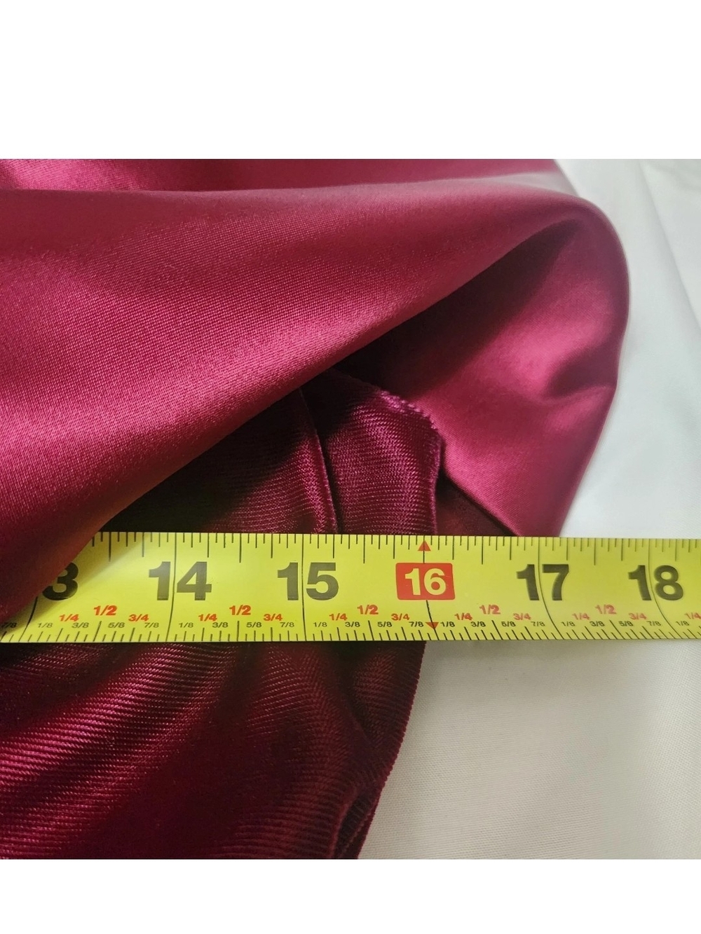 Vintage 80s 90s On On Fashions (OON) Burgundy Velvet & Satin Peplum Dress Size 5 - Picture 14 of 16